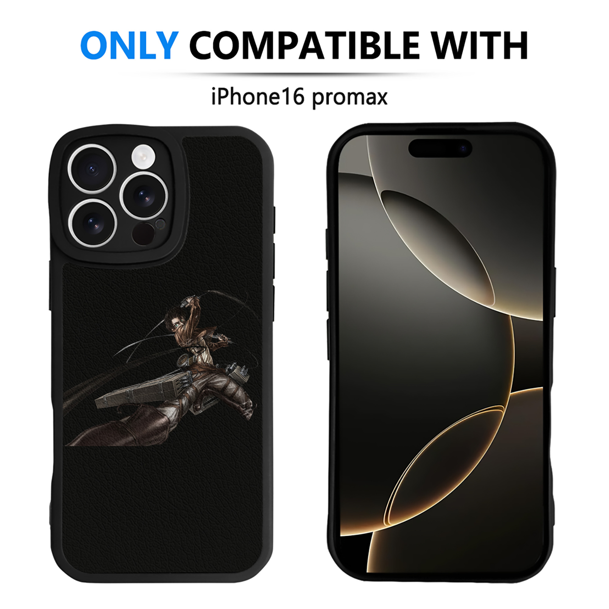 （画像用） 進撃の巨人 エレン･イェーガー Attack on Titan Eren Jäger 【iPhone 16シリーズ対応】シリコンスマホケース（レザー調） 材質：シリコン